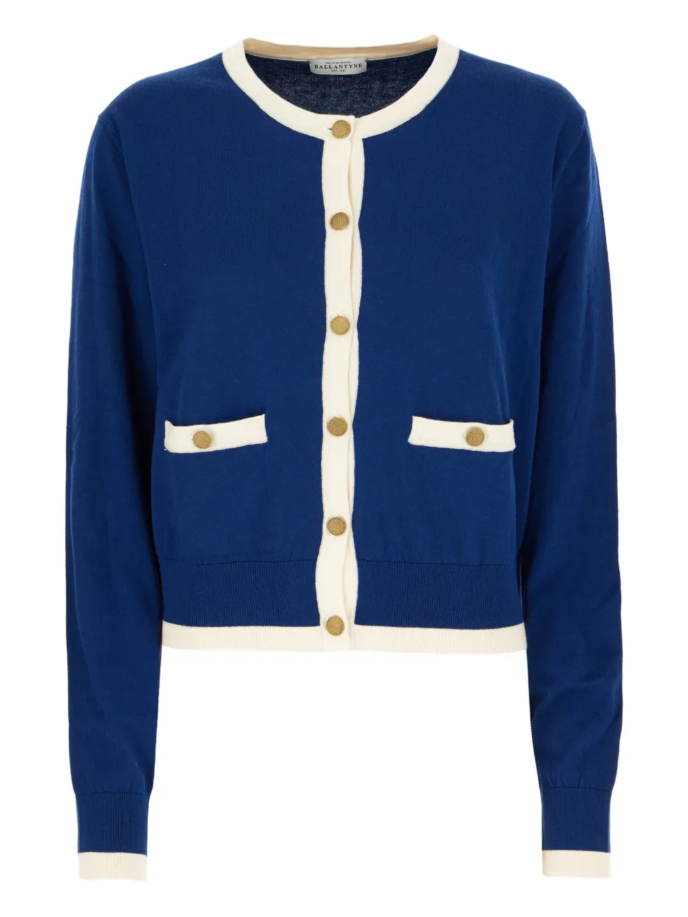 Ballantyne buttoned cropped cardigan Blauw