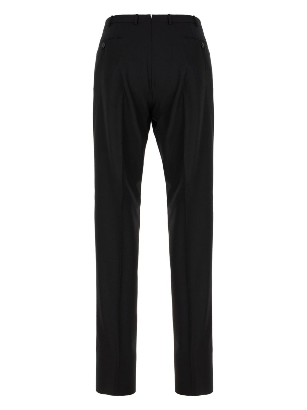 Zegna pressed-crease tapered trousers - Zwart