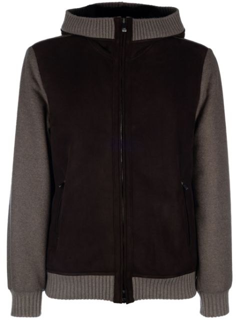 Corneliani suede hooded jacket 