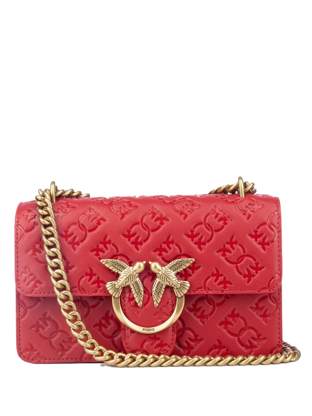 PINKO Love Click kleine crossbodytas Rood