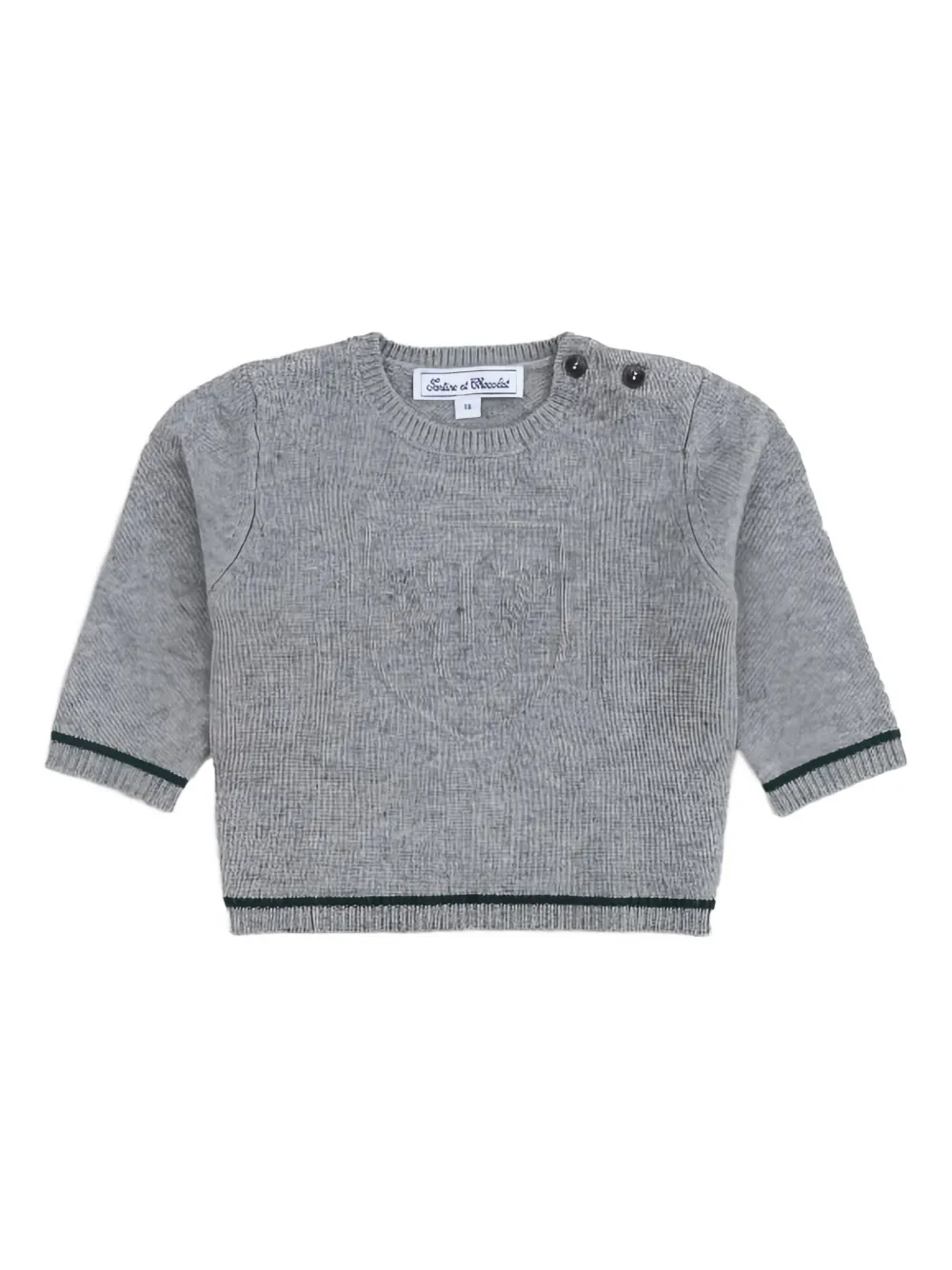 Tartine Et Chocolat embroidered-detail sweater - Grigio