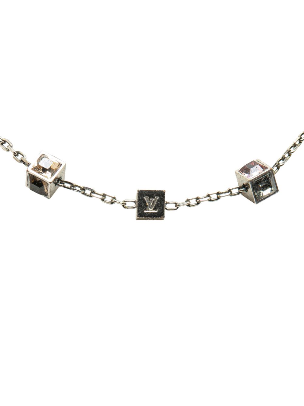 2013 Silver Plated Crystal Gamble costume necklace