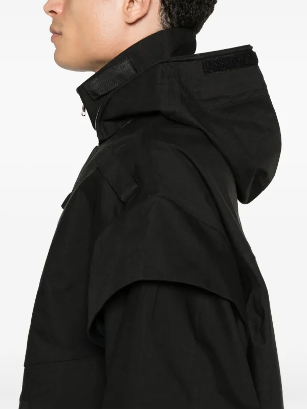 服/ファッション ACRONYM Fleece Hooded Jacket Black L Technical Wear ACRONYM Fleece Hooded Jacket Black L Technical Wear