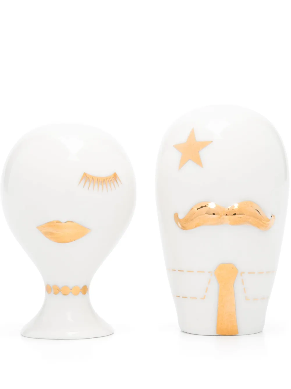 Jonathan Adler Gilded Mr & Mrs Muse Sneakers (2er-Set) | Weiß | Image 1