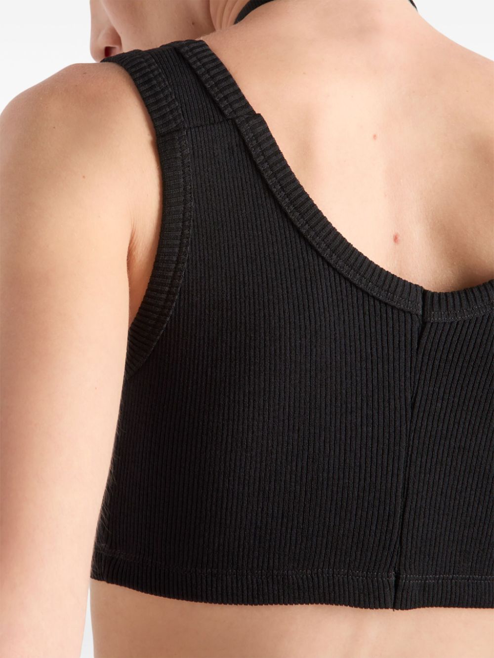 Shop Prada Triangle-logo Tank Top In Black