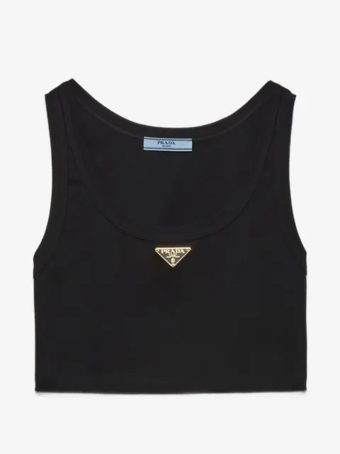 Prada jersey cropped top