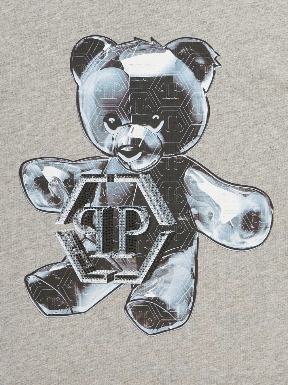 Philipp Plein Junior T-shirt met teddybeerprint Grijs