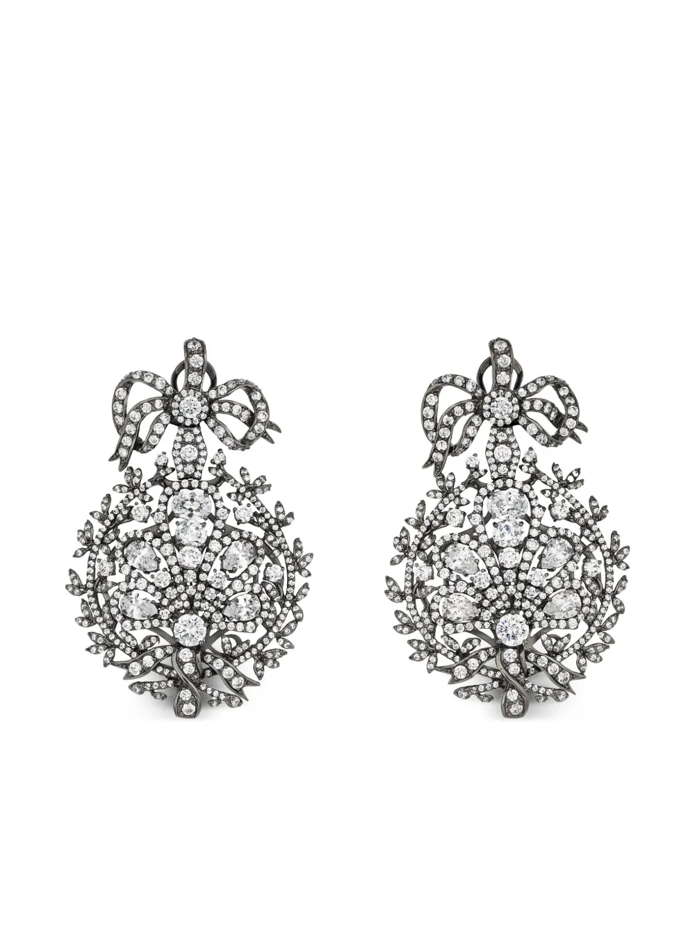 18kt black gold Mirage diamond earrings