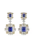 Anabela Chan 18kt gold Dentelle diamond and sapphire earrings - Silver