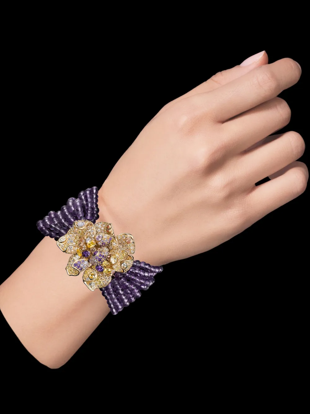 Anabela Chan 18kt geelgouden vermeil Bloomingdale armband met diamant