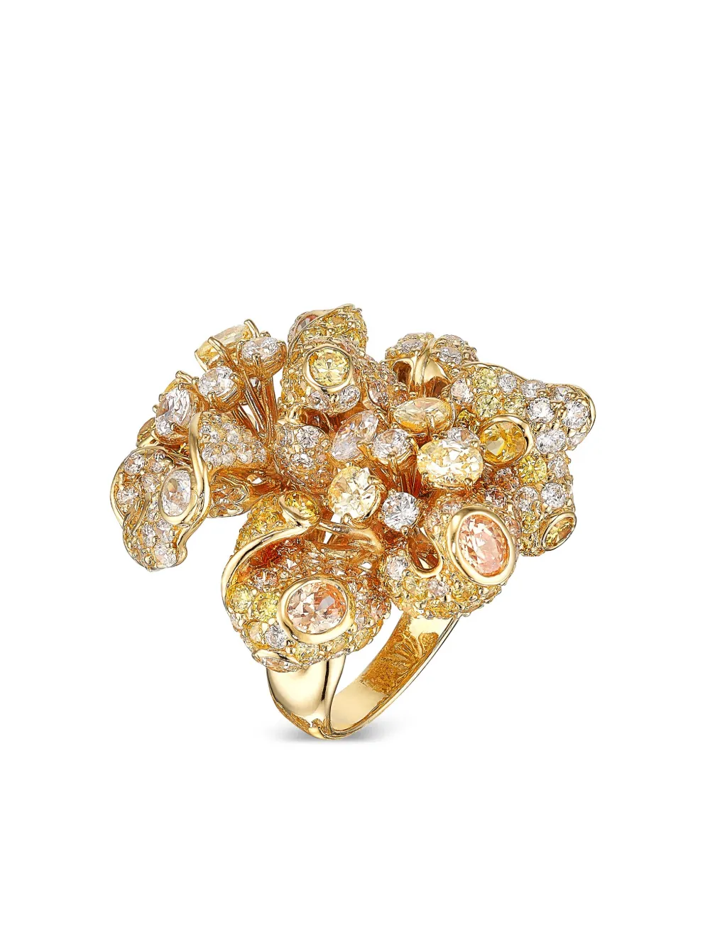 18kt yellow gold vermeil Bloomingdale diamond ring