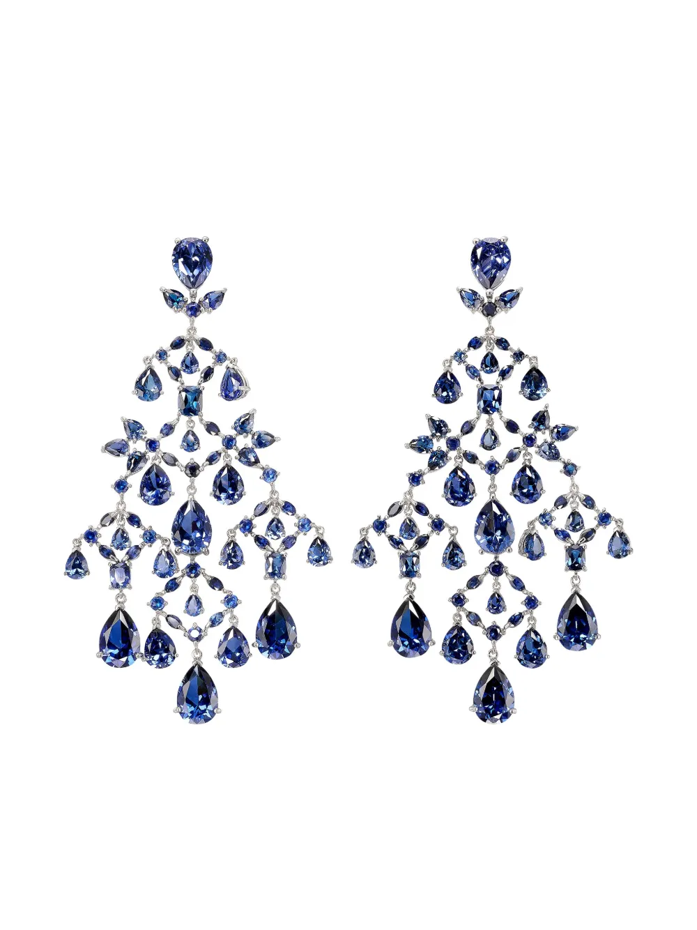 14kt gold Celestial Cascade sapphire drop earrings