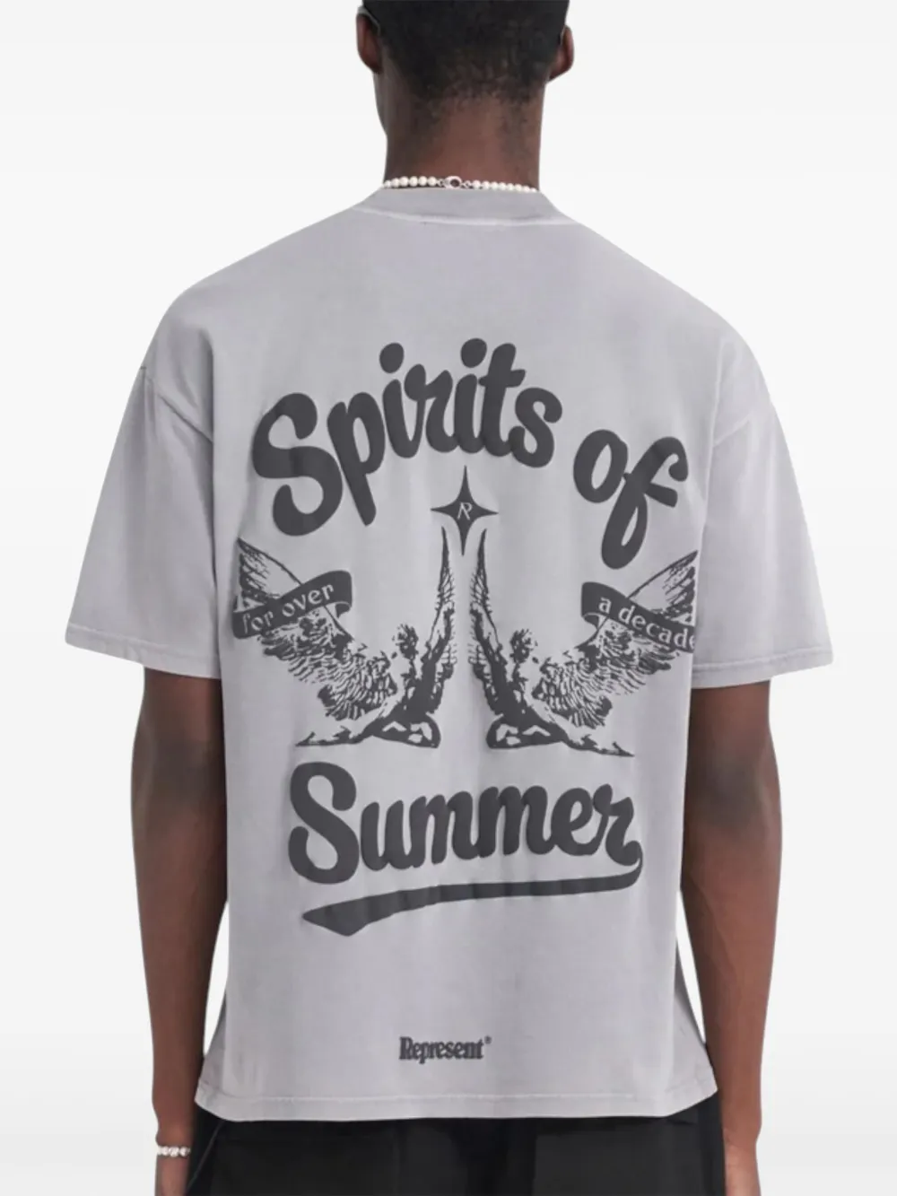 Represent T-shirt met print Grijs