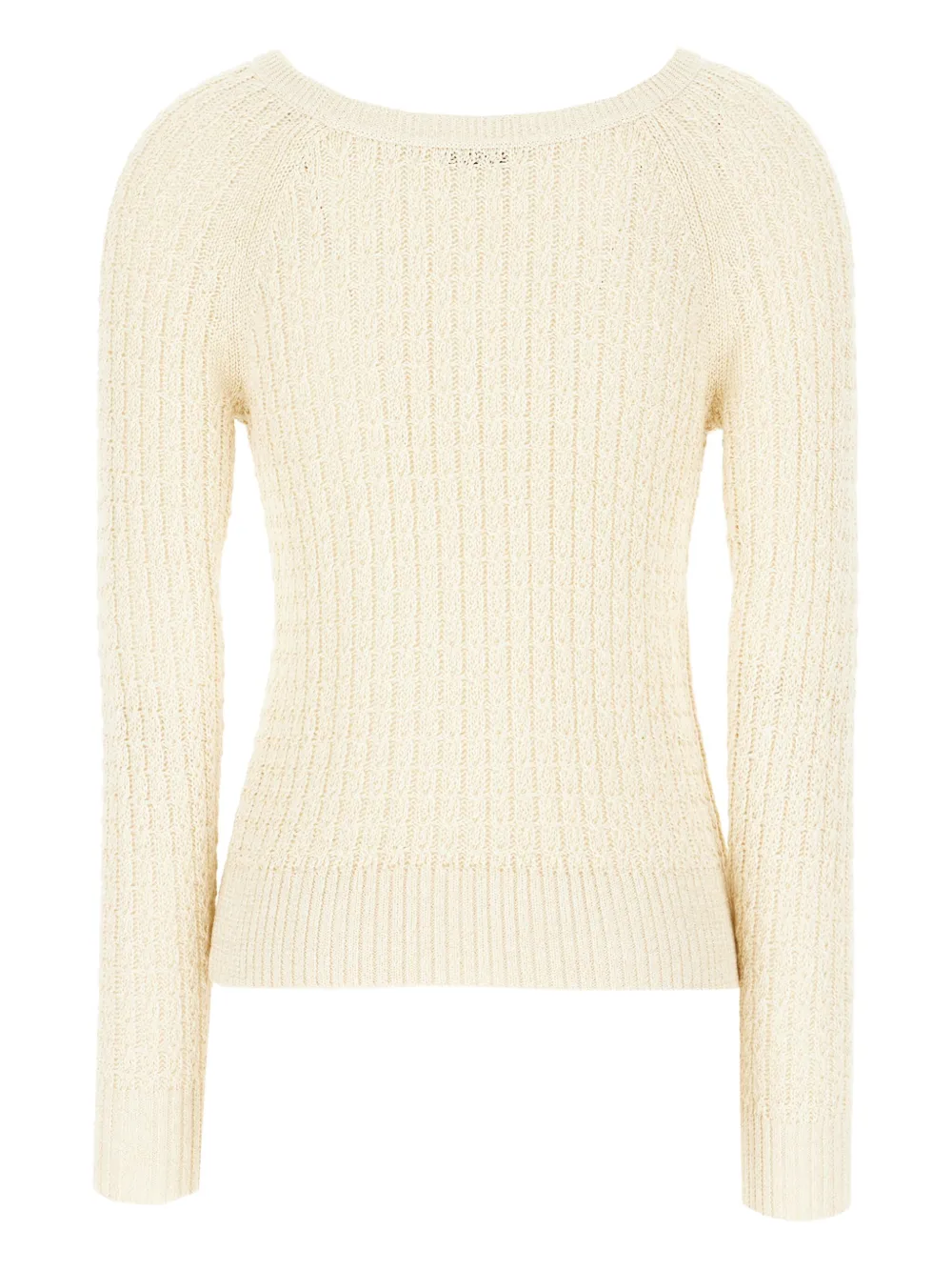 Ballantyne Kabelgebreide trui met raglan mouwen Wit
