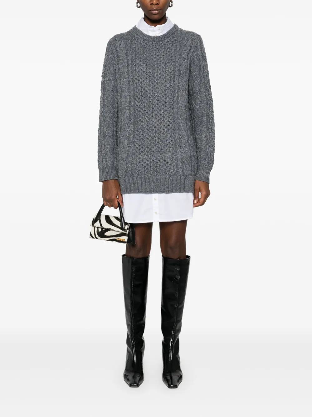 STAUD Aldrin mini dress - Grijs