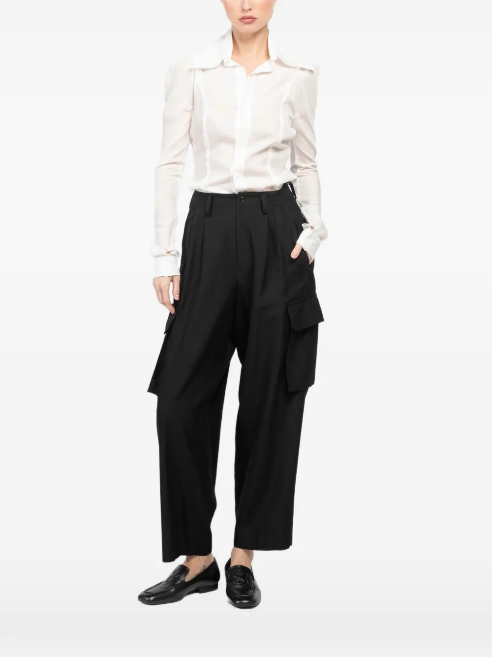 Yohji Yamamoto Blouse met lange mouwen - Wit