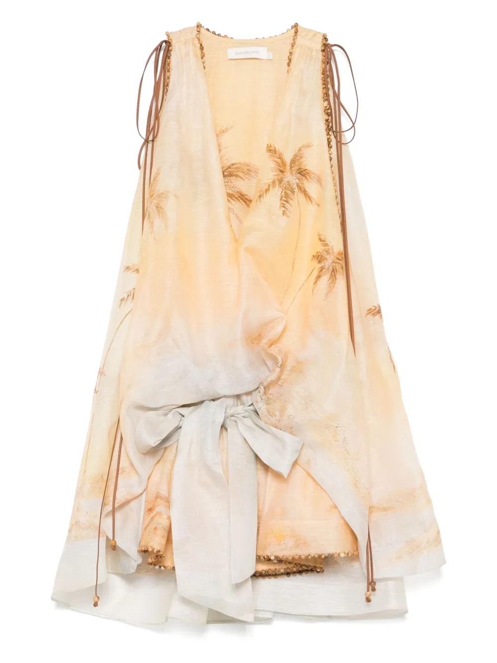 ZIMMERMANN Balance Plunge mini dress Geel