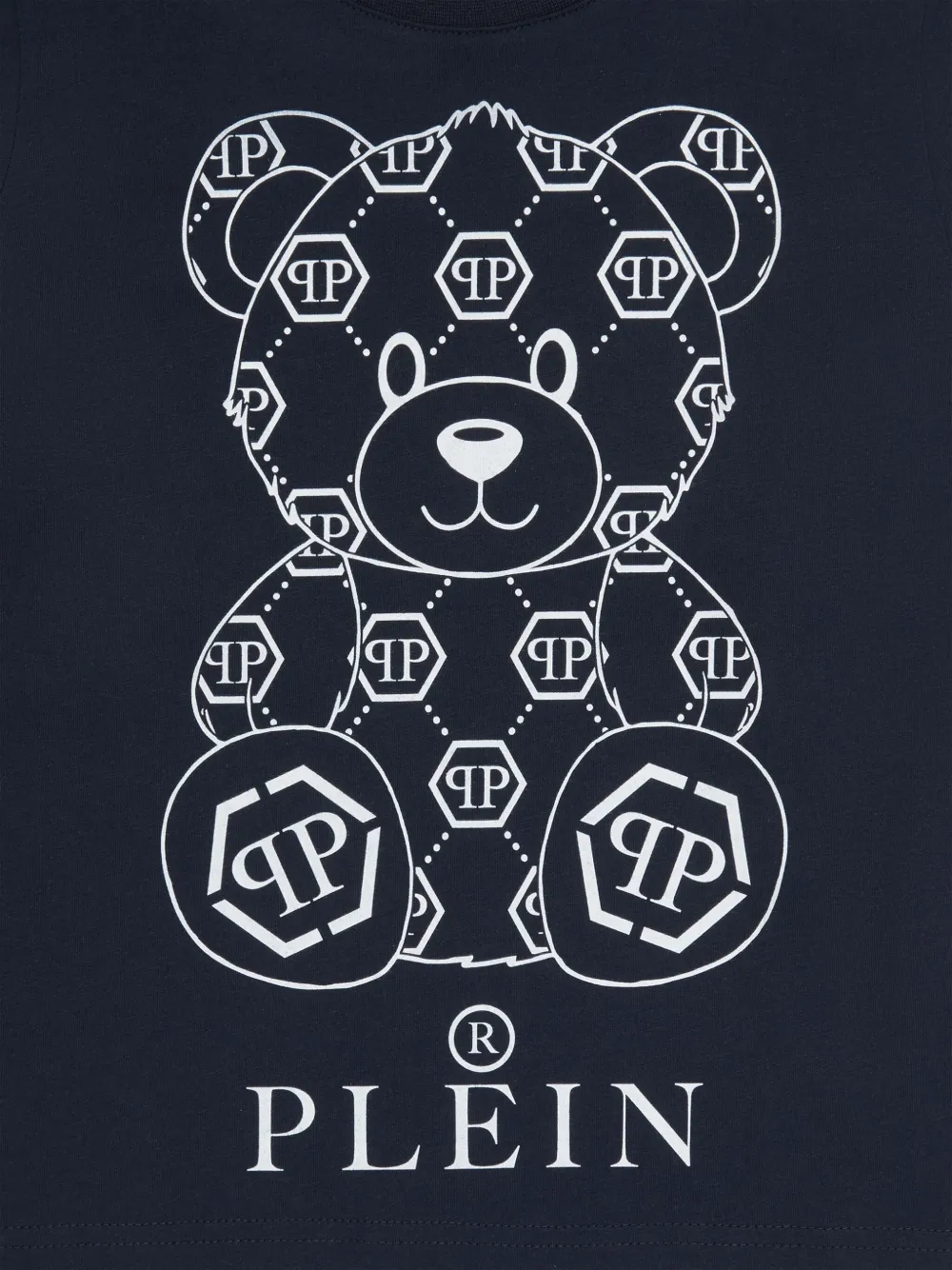 Philipp Plein Junior T-shirt met teddybeerprint Blauw