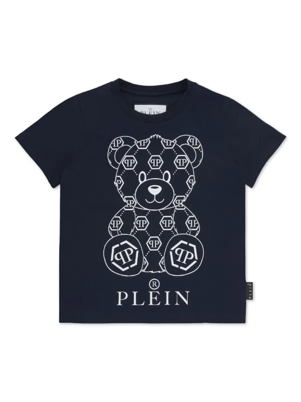 017 PHILIPP PLEIN フィリッププレイン ジュニア テディベア Philipp Plein Junior テディベア Tシャツ | ブルー | FARFETCH JP
