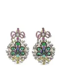 Anabela Chan 18kt yellow gold Mirage Peacock gemstone earrings