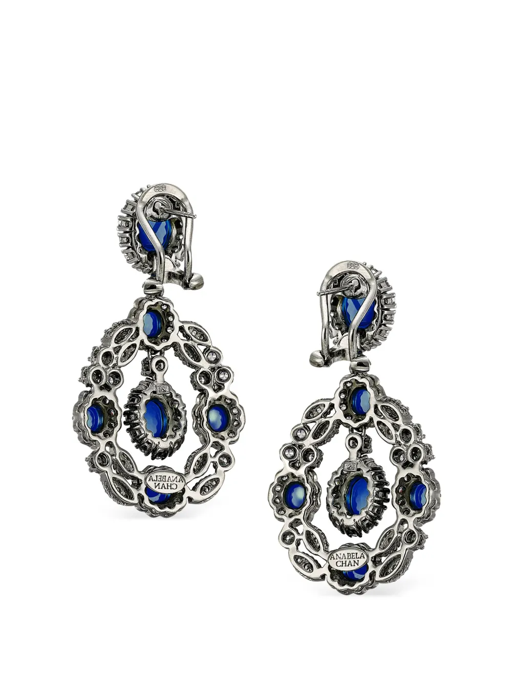 Anabela Chan 18kt yellow gold Treasure diamond and sapphire earrings | Image 2