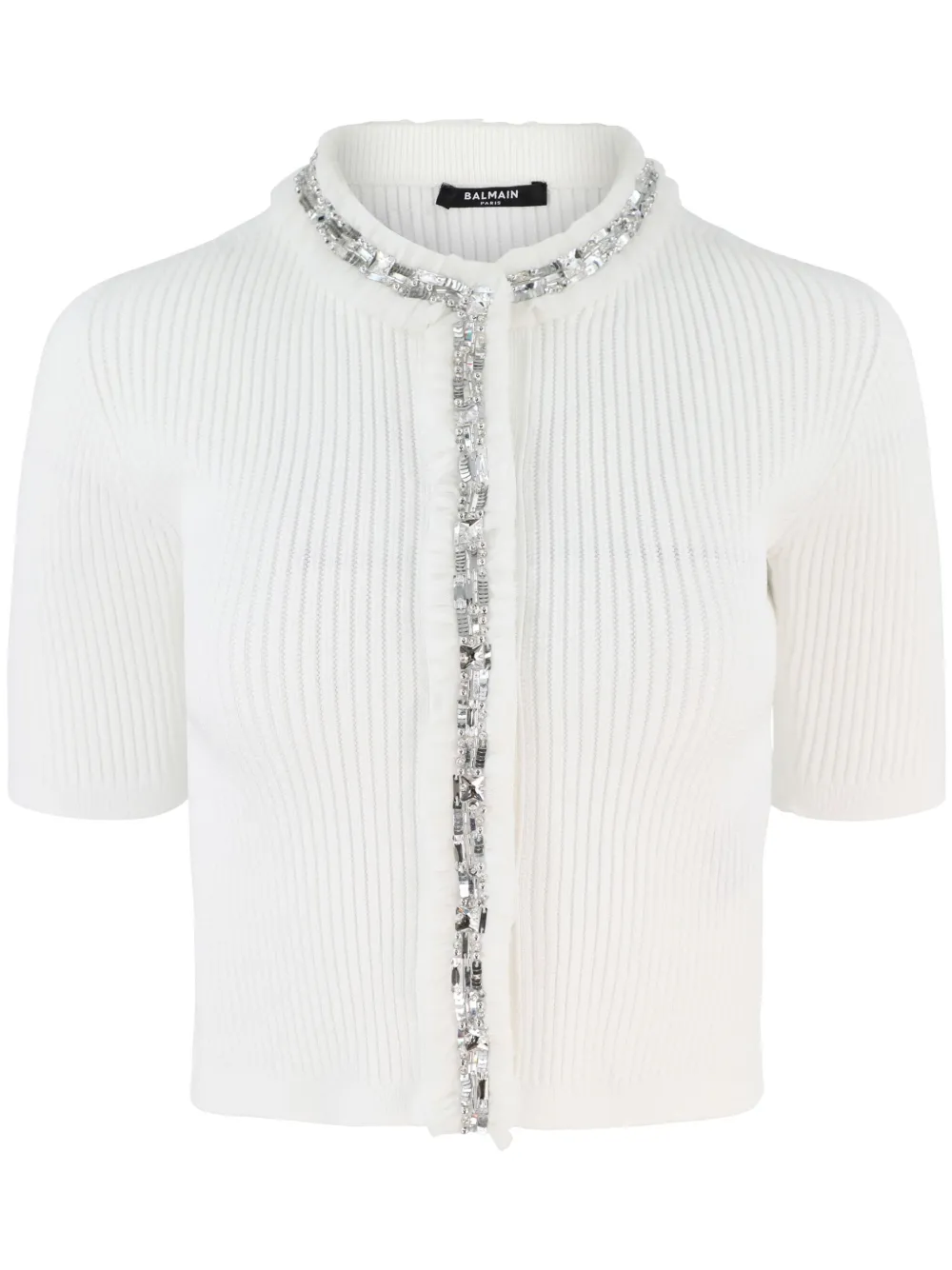 Balmain Vest met borduurwerk Wit