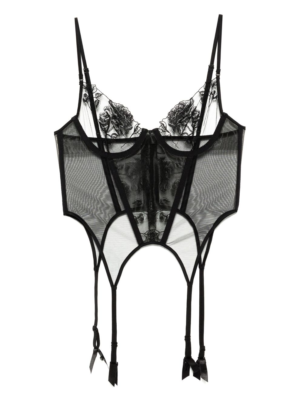 Kiki de Montparnasse Dominique garter bustier - Black