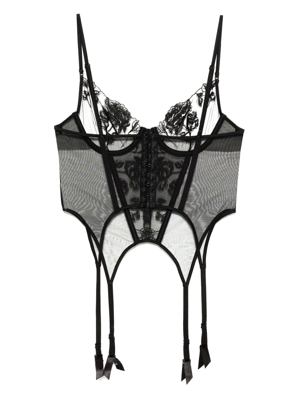 Kiki de Montparnasse Dominique garter bustier - Black