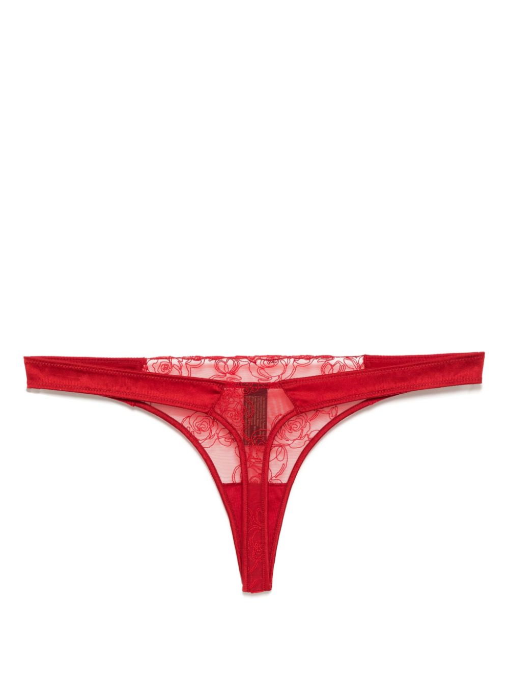 Kiki de Montparnasse String met roos - Rood