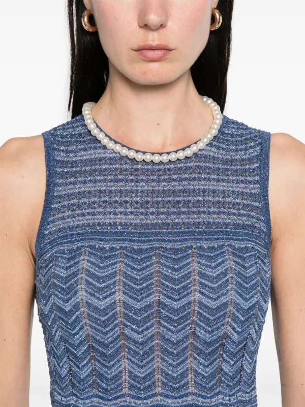 【海外限定】Sandroワンピース☆Sleeveless Shimmer Knit Midi D Mini knit dress white / beige For Women | Sandro Paris