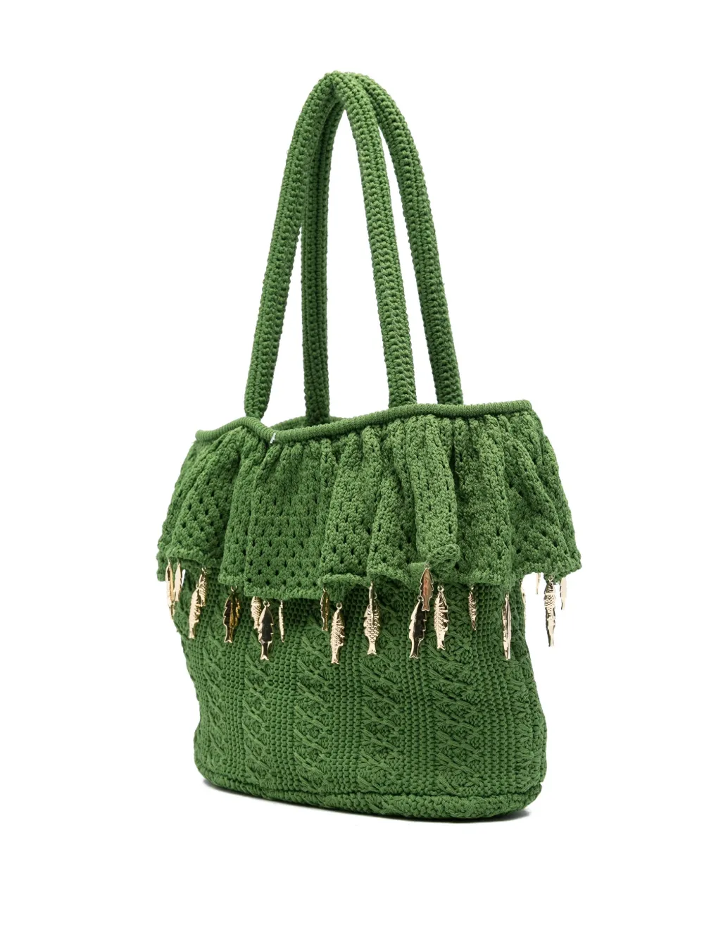 SANDRO Gehaakte shopper Groen