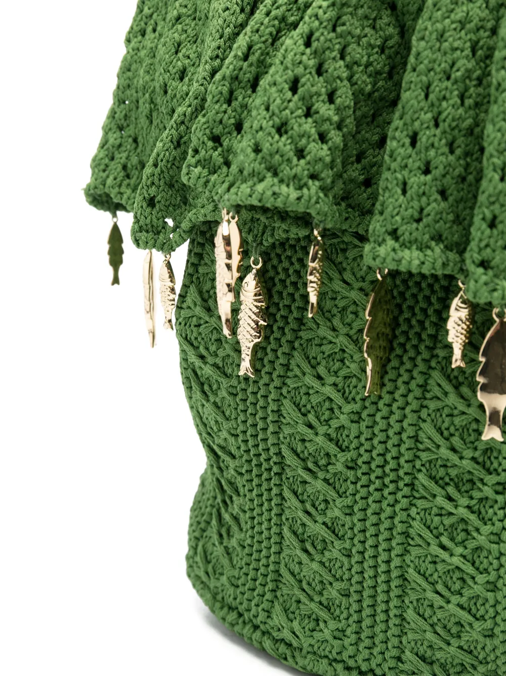 SANDRO Gehaakte shopper Groen