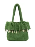 SANDRO crochet tote bag - Green