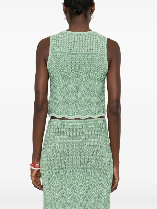 SANDRO 売れ筋商品|||サンドロ Tシャツ トップス レディース Tops Green Sleeveless top green For Women | Sandro Paris
