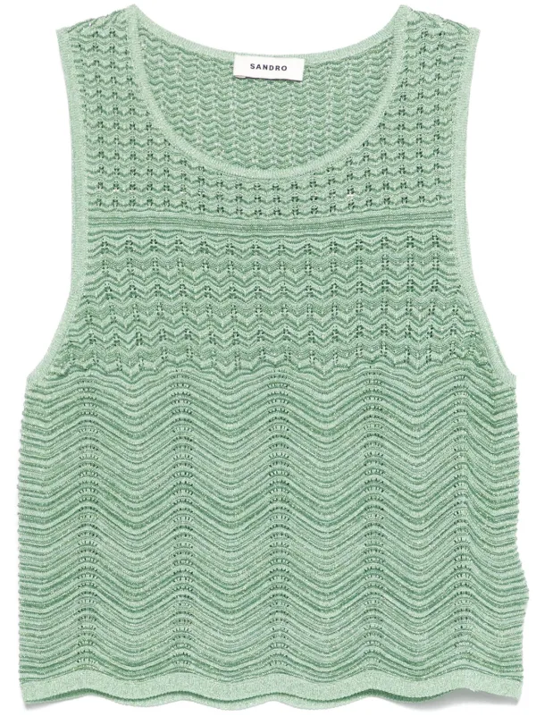SANDRO 売れ筋商品|||サンドロ Tシャツ トップス レディース Tops Green d グリーン（緑）系 sandro(サンドロ) トップス(レディース