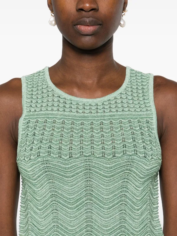 SANDRO 売れ筋商品|||サンドロ Tシャツ トップス レディース Tops Green Sleeveless top green For Women | Sandro Paris
