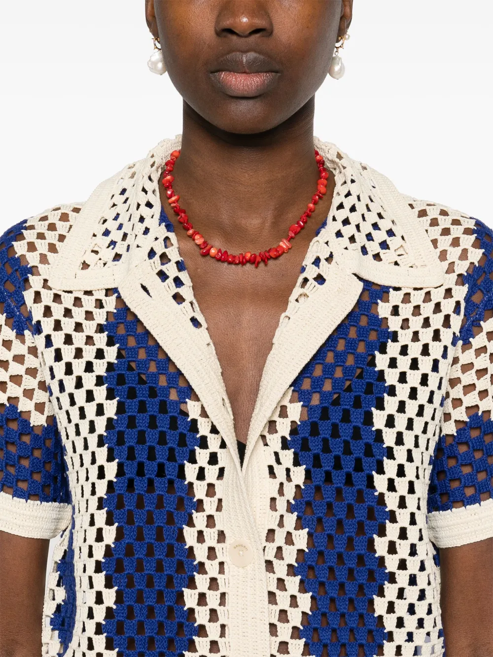 SANDRO Gebreid blouse Beige