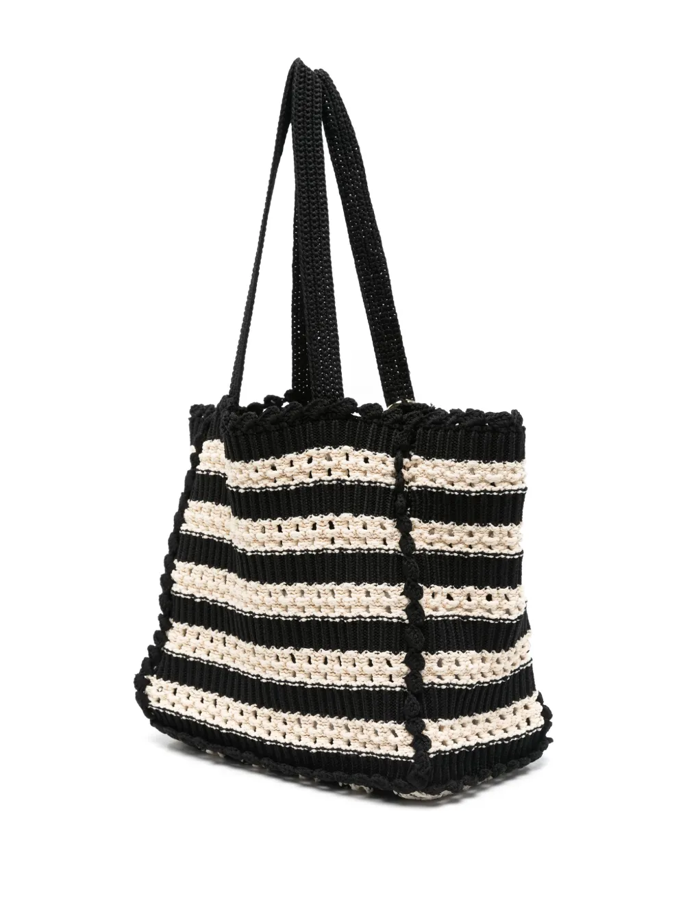 SANDRO Gehaakte shopper Beige