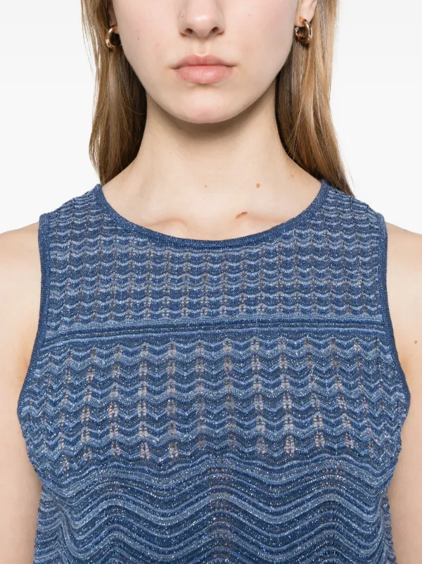 ♡♡ unof Knit tank top ブルー ♡♡ unof Knit tank top ブルー ニット タンク タンクトップ