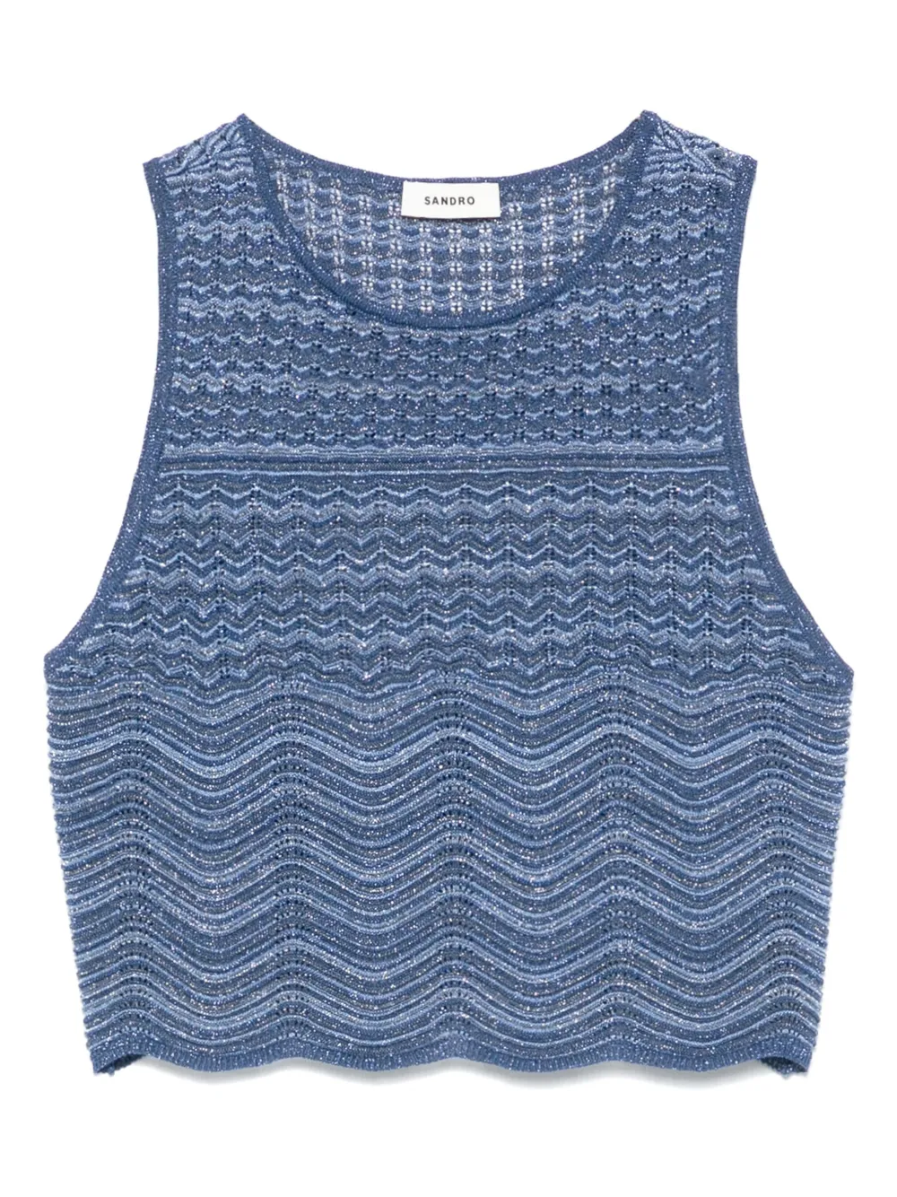 glitter-knit top