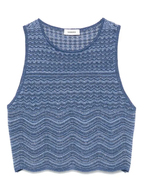 SANDRO top tejido con glitter