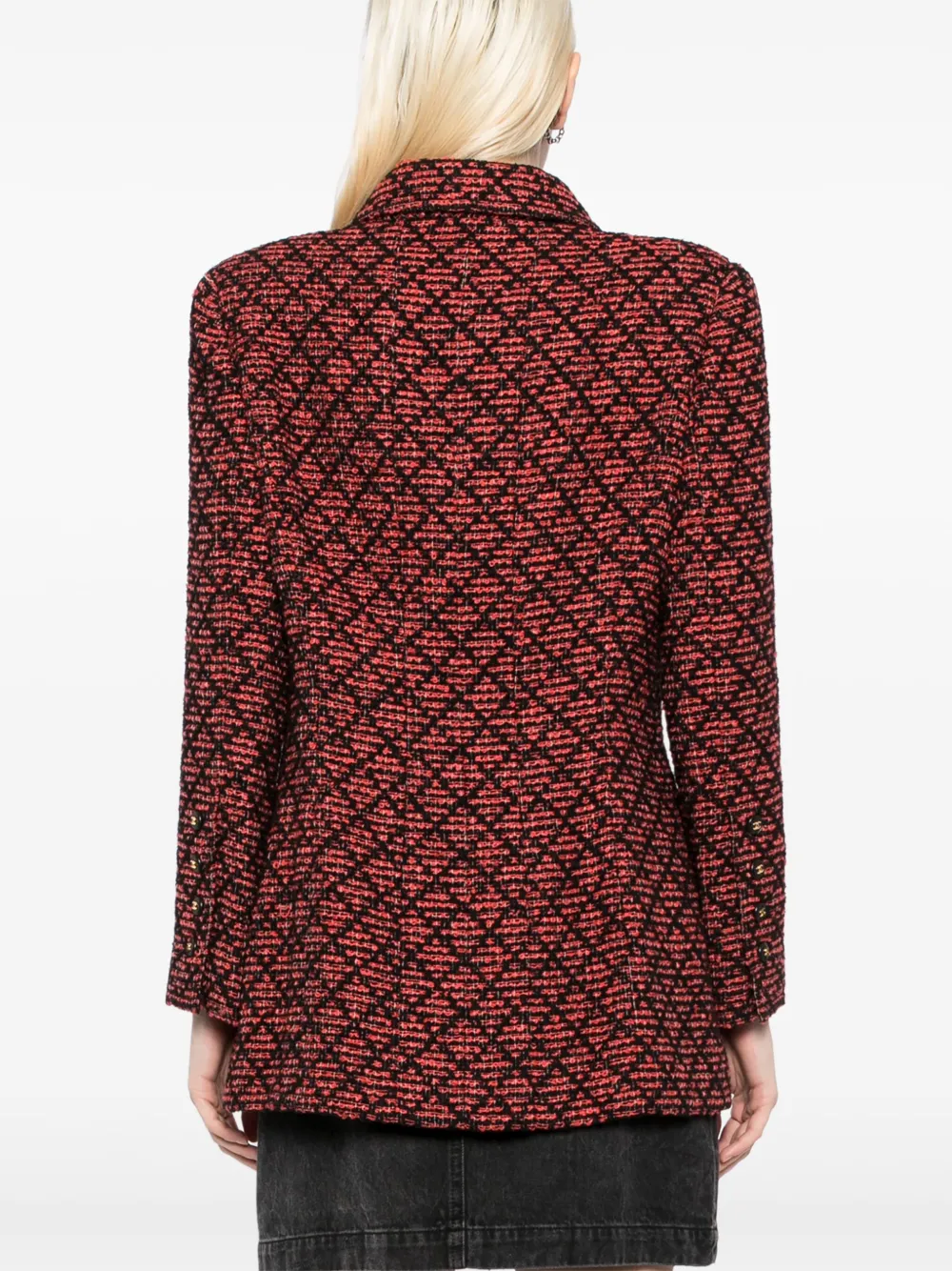 Pre-owned Chanel 1995 Single-breasted Jacket In Red