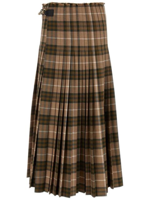 Burberry checked maxi skirt Women