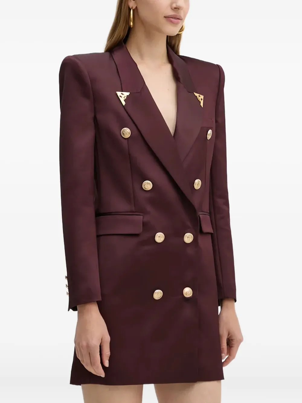 Elisabetta Franchi double-breasted button dress | Red | Image 1