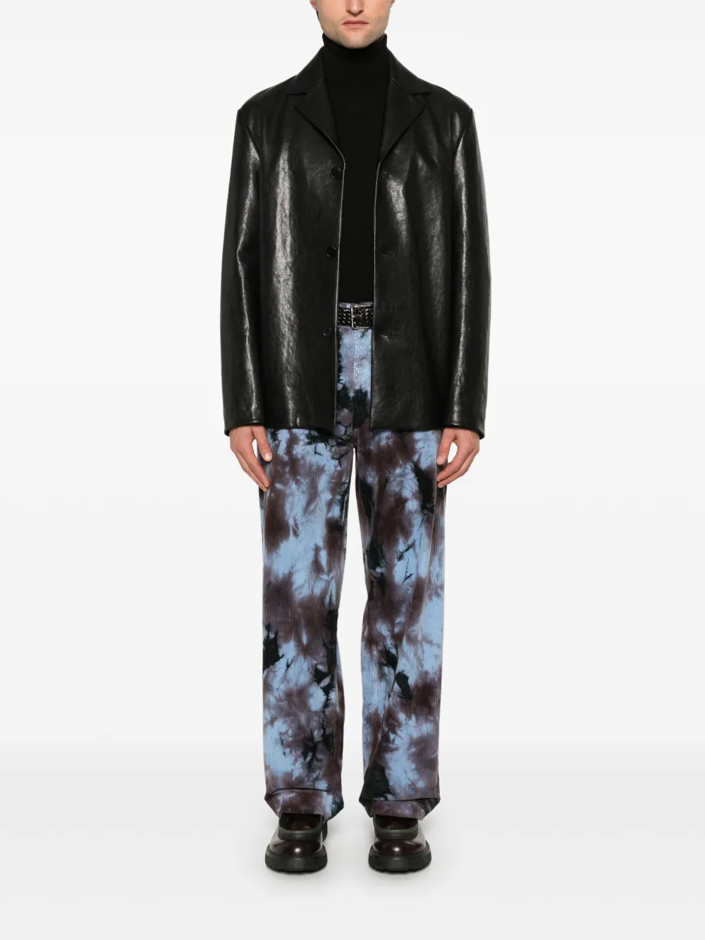 Emporio Armani Broek met tie-dye print - Blauw