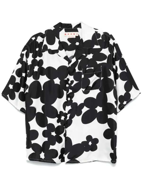 Marni フローラル シャツ | ブラック | FARFETCH JP