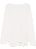 Allude open-knit sweater - White