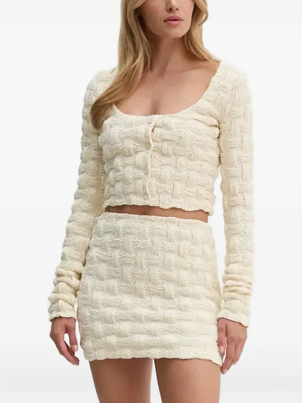 Nanushka woven buttoned-up top | Neutrals | Image 1