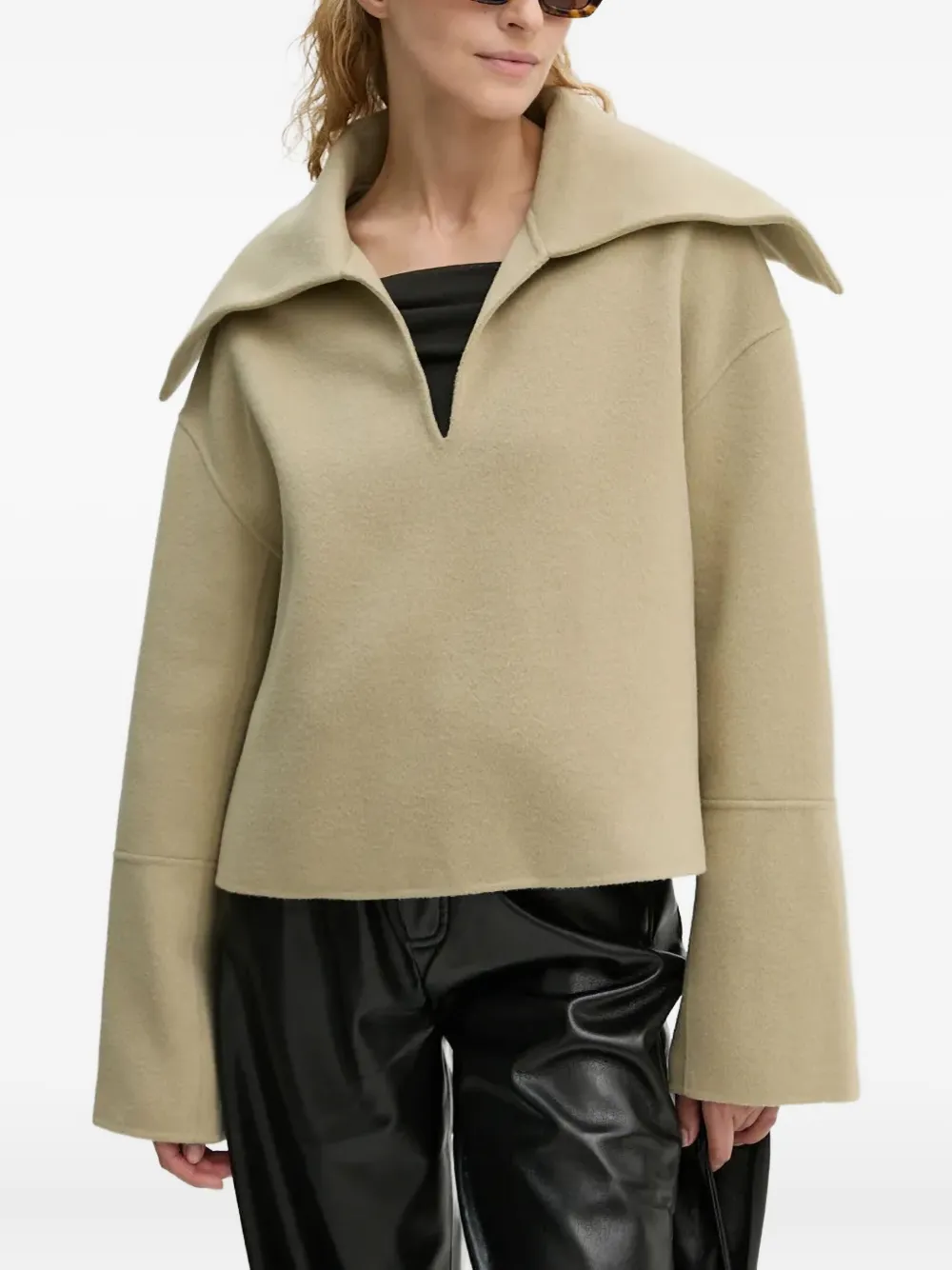 Nanushka oversized-collar top | T-Shirts & Jersey Shirts | Image 2