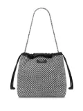 Moschino logo-patch shoulder bag - Black